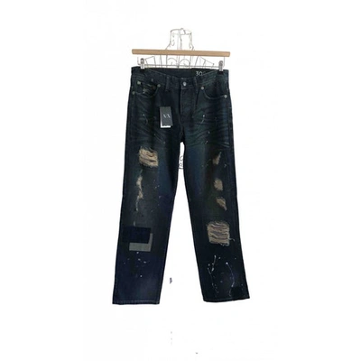 Pre-owned Emporio Armani Blue Cotton Jeans