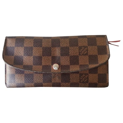 Pre-owned Louis Vuitton Emilie Brown Cloth Wallet