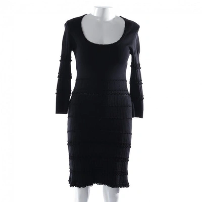 Pre-owned Roberto Cavalli Black Wool Dress