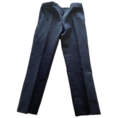 Pre-owned Dries Van Noten Navy Cotton Trousers