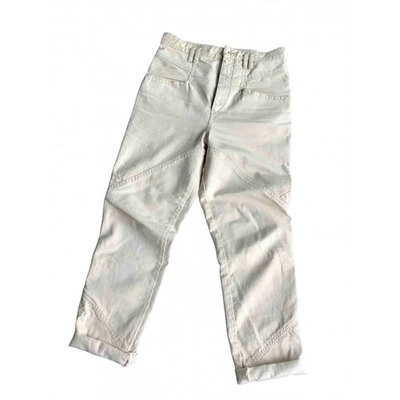 Pre-owned Isabel Marant Ecru Cotton Jeans