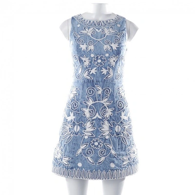 Pre-owned Alice And Olivia Blue Cotton Dress