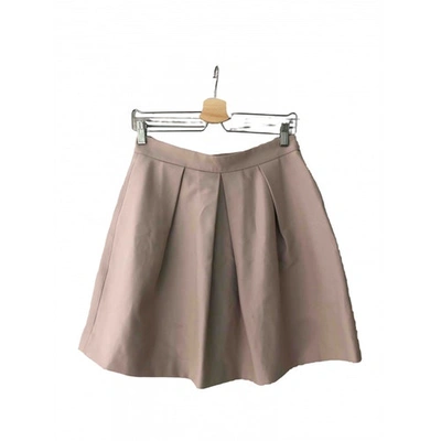 Pre-owned Patrizia Pepe Beige Cotton - Elasthane Skirt