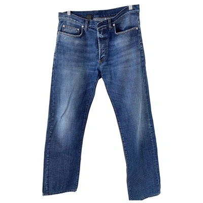 Pre-owned Dior Blue Cotton Jeans