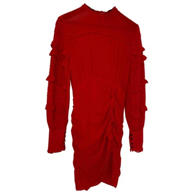 Pre-owned Isabel Marant Red Silk Dress