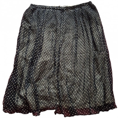 Pre-owned Aspesi Blue Silk Skirt