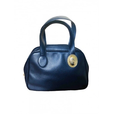 Pre-owned Dior Blue Leather Handbag