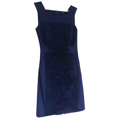 Pre-owned Ted Baker Navy Cotton - Elasthane Dress