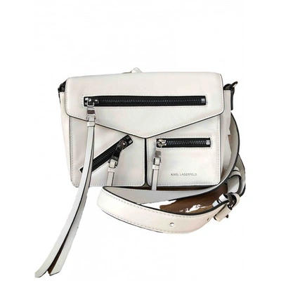 Pre-owned Karl Lagerfeld White Leather Handbag