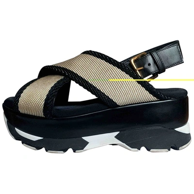 Pre-owned Marni Beige Rubber Sandals