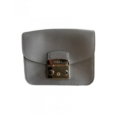 Pre-owned Furla Metropolis Grey Leather Handbag