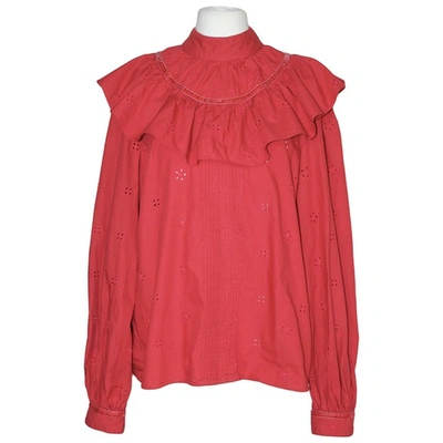 Pre-owned Topshop Tophop  Red Cotton  Top
