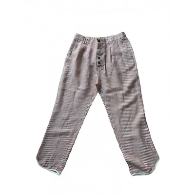 Pre-owned Chloé Stora Linen Trousers
