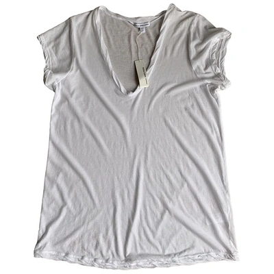 Pre-owned James Perse White Cotton  Top