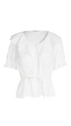 ALEX MILL RUFFLE NECK BLOUSE