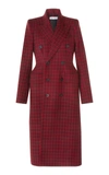 BALENCIAGA Houndstooth Double-Breasted Wool Coat,801637