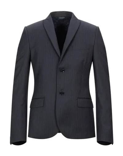 Grey Daniele Alessandrini Blazer In Steel Grey