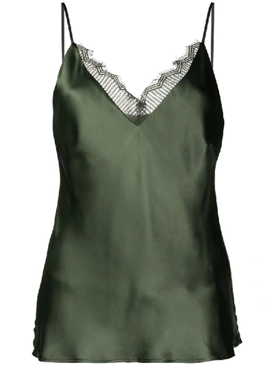Gold Hawk Dianna Lace-embellished Top In Green