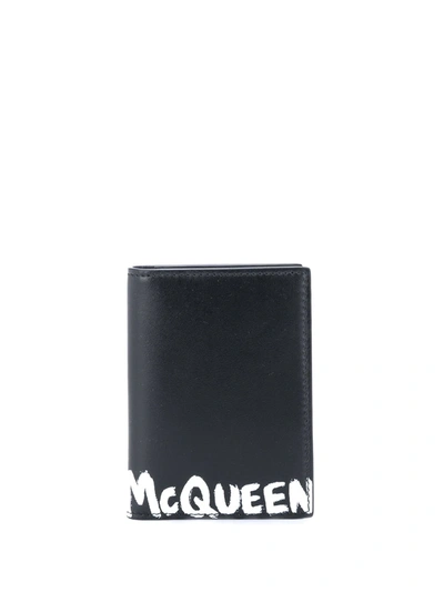 Alexander Mcqueen Logo-print Cardholder In Black