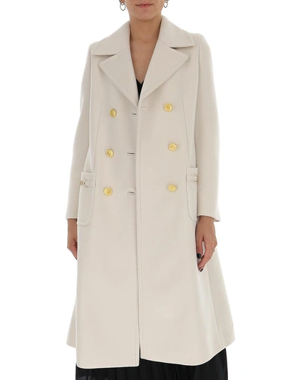 Gucci Double Breasted Coat In White