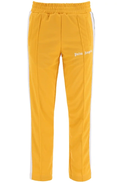 Palm Angels Velvet Track Pants - 黄色 In Yellow