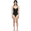 ADIDAS ORIGINALS BLACK LARGE TREFOIL ONE-PIECE SWIM SUIT