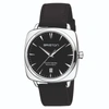 BRISTON WATCHES BRISTON CLUBMASTER ICONIC AUTOMATIC 3 HAND, BLACK DIAL AND BLACK VINTAGE LEATHER 2-PART STRAP