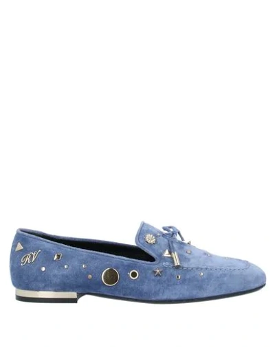 Roger Vivier Women's Studded Suede Loafers In Stone Wash