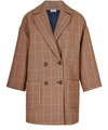 RED VALENTINO HOUNDSTOOTH COAT,RED58FHTMUL