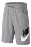 Nike Sportswear Club Big Kids' (boys') Shorts (extended Size) In Grey