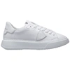Philippe Model Temple Low Sneakers In White Leather In White
