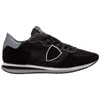 Philippe Model Trpx Low Sneakers In Black Suede And Fabric In Black