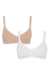 ON GOSSAMER 2-PACK CABANA COTTON BRALETTES,010404P2