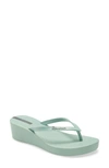 Ipanema Daisy Wedge Flip-flop In Blue/ Blue