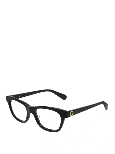 Gucci Squared Eyeglasses In Black