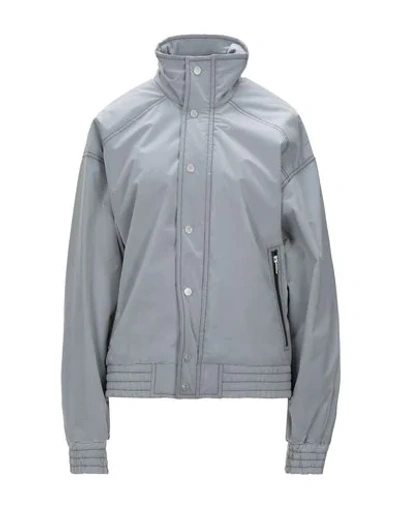 Artica Arbox Long Step Hem Windbreaker Jacket In Silver Grey