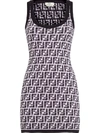 FENDI FF-INTARSIA DRESS