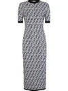 FENDI FF-INTARSIA MIDI DRESS