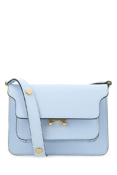 Marni Mini Trunk Shoulder Bag In Blue