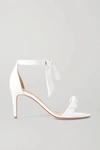 ALEXANDRE BIRMAN CLARITA BOW-EMBELLISHED LEATHER SANDALS