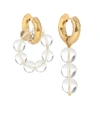 TIMELESS PEARLY MISMATCHED 24KT GOLD-PLATED HOOP EARRINGS,P00475009