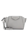 Givenchy Nano Antigona Sugar Leather Crossbody Bag In Grey