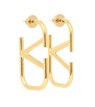 Valentino Garavani Vlogo Earrings In Gold