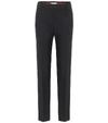 VALENTINO HIGH-RISE SLIM WOOL-BLEND PANTS,P00488752