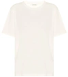 Saint Laurent Appliquéd Cotton-jersey T-shirt In White