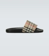 BURBERRY FURLEY VINTAGE CHECKED SLIDES,P00480951
