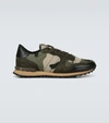 Valentino Camouflage Pattern Low Upper Board Shoes In Green