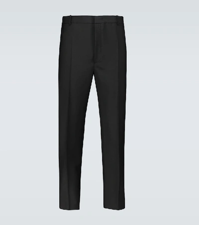 Jil Sander Straight-leg Pleated Virgin Wool Trousers In Black
