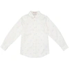 GUCCI EMBROIDERED OXFORD COTTON SHIRT,P00498422