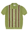 GUCCI STRIPED KNIT COTTON-JERSEY SHIRT,P00498423